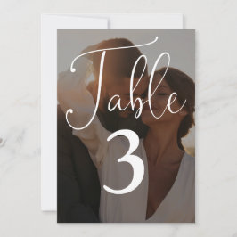 Elegant Schrift Foto Groot Tafelnummer
