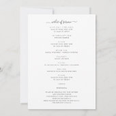 Elegant Schrift Foto Herdenkingsprogramma Kaart (Achterkant)