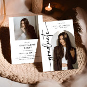 Elegant Schrift Grad Arch Foto Collage Afstuderen Kaart