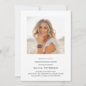Elegant Schrift Graduatie Boog Foto Afstuderen Kaart (Achterkant)
