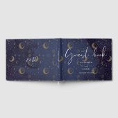 Elegant Schrift Hemels Mysterieuze Huwelijk Gastenboek (Volledig)