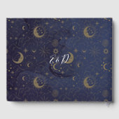 Elegant Schrift Hemels Mysterieuze Huwelijk Gastenboek (Achterkant)