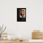 Elegant Schrift in Liefdevolle Herinnering Foto Fu Poster (Keuken)