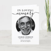 Elegant Schrift In Lieve Herinnering Foto Herdenki Programma (Voorkant)