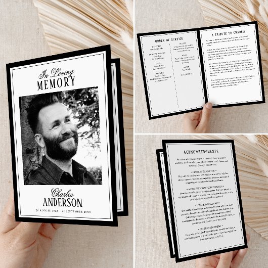 Elegant Schrift In Lieve Herinnering Foto Herdenki Programma
