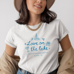 Elegant Schrift "Love on the Lake" Meisjesuitje T-shirt