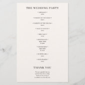 Elegant Schrift met Hart Trouwprogramma (Achterkant)