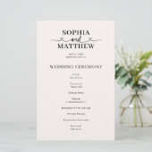 Elegant Schrift met Hart Trouwprogramma (Staand voorkant)