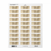 Elegant Schrift Metaal Champagne Etiket (Full Sheet)