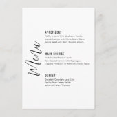 Elegant Schrift Minimalistische Formele Diner Menu (Voorkant)
