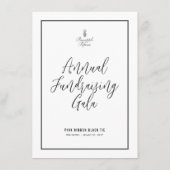 Elegant Schrift Minimalistische Formele Galadiner Menu (Achterkant)