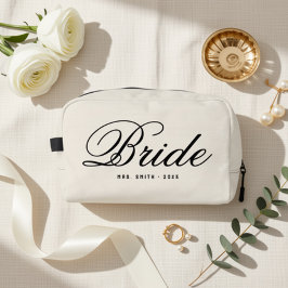 Elegant Schrift Modern Persoonlijke Bruid Toilettasje