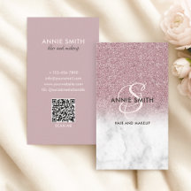 Elegant Schrift Monogram Marmer Roze Goud Glitter