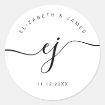 Elegant Schrift Monogram Minimalistische Huwelijk