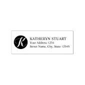 Elegant Schrift Monogram Retouradres Rubberstempel (Afrduk)