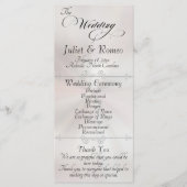 Elegant Schrift & Monogram - Witte Parel Bruiloft Programmakaart (Voorkant)