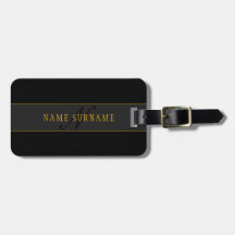 Elegant Schrift Monogram Zwart & Goud