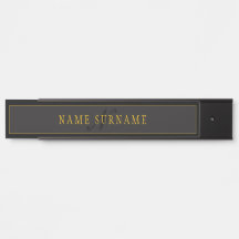 Elegant Schrift Monogram Zwart & Goud