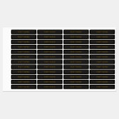 Elegant Schrift Monogram Zwart & Goud Labels (Vel)