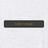Elegant Schrift Monogram Zwart & Goud Labels (Design 2)