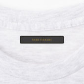 Elegant Schrift Monogram Zwart & Goud Labels (Aangebracht)