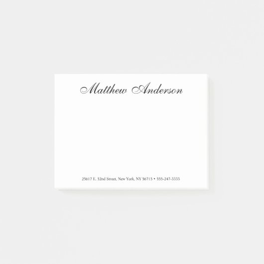 Elegant Schrift Post-it® Notes (Voorkant)