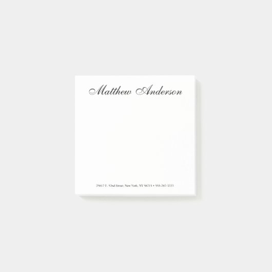 Elegant Schrift Post-it® Notes (Voorkant)