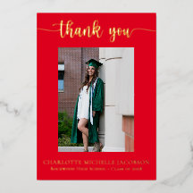 Elegant Schrift Rood Goud Foto Afstuderen