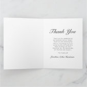 Elegant Schrift rouwfoto Bedankkaart (Binnen)