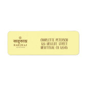 Elegant schrift rozeroze mailing accessoires etiket (Voorkant)