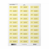 Elegant schrift rozeroze mailing accessoires etiket (Full Sheet)