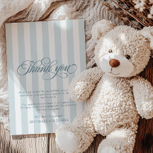 Elegant Schrift & Strepen Baby Shower