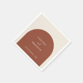Elegant Schrift Terracotta Boho Boog Landelijke Tr Servet (Hoek)