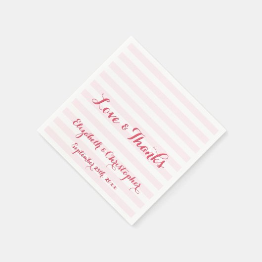 Elegant Schrift Trouwfeest Dank U Papier Servet (Hoek)