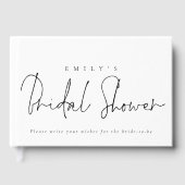 Elegant schrift trouwfeest gast boek voor bruid (Voorkant)