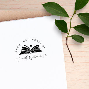 Elegant Schrift Uit Het Bibliotheekboek Rubberstempel