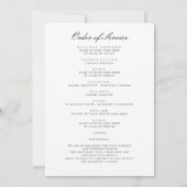 Elegant Schrift Uitvaartprogramma Kaart (Achterkant)