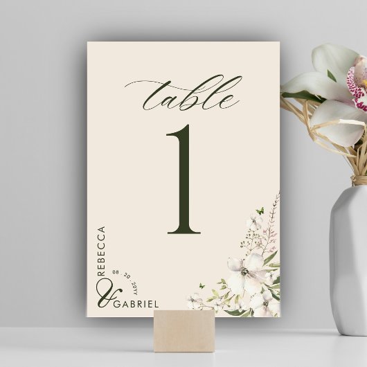 Elegant Schrift Waterverf Bloem Bruiloft Kaart