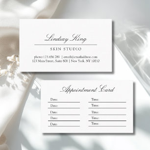 Elegant Schrift Witte Salonafspraak Visitekaartje