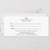 Elegant Schrift | Zakelijk Cadeau Certificaat (Achterkant)