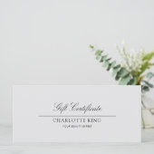 Elegant Schrift | Zakelijk Cadeau Certificaat (Staand voorkant)