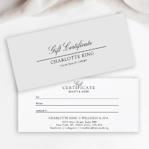Elegant Schrift Zakelijk Cadeau Certificaat