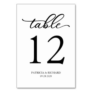Elegant Schrift Zwart-Wit Huwelijk Kaart