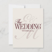 Elegant Schrifttype Burgundy Rood QR Code Formele RSVP Kaartje (Achterkant)