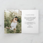 Elegant Schrifttype Burgundy Roze Blush Bloemige F Bedankkaart (Binnen)