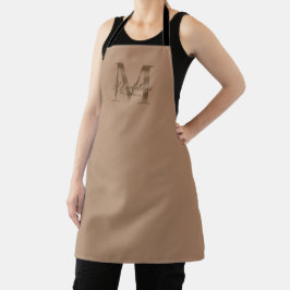 Elegant Schrifttype Metallic Taupe Goud Monogram Schort