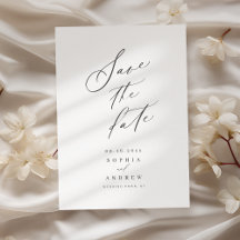 Elegant schrifttype minimalistische huwelijkskaart