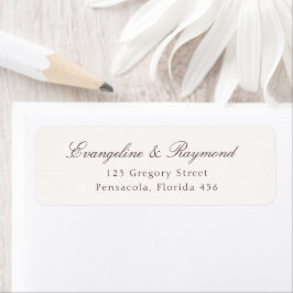 Elegant Schrifttype Rococo Trouwadres Etiket
