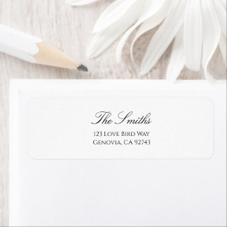 Elegant Schrijfletter en Blok Letter Retouradres Etiket