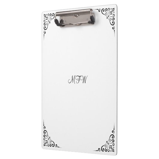 elegant schuifwiel Optioneel aangepast monogram Klembord (Links)